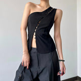 Loop Button Crop Top
