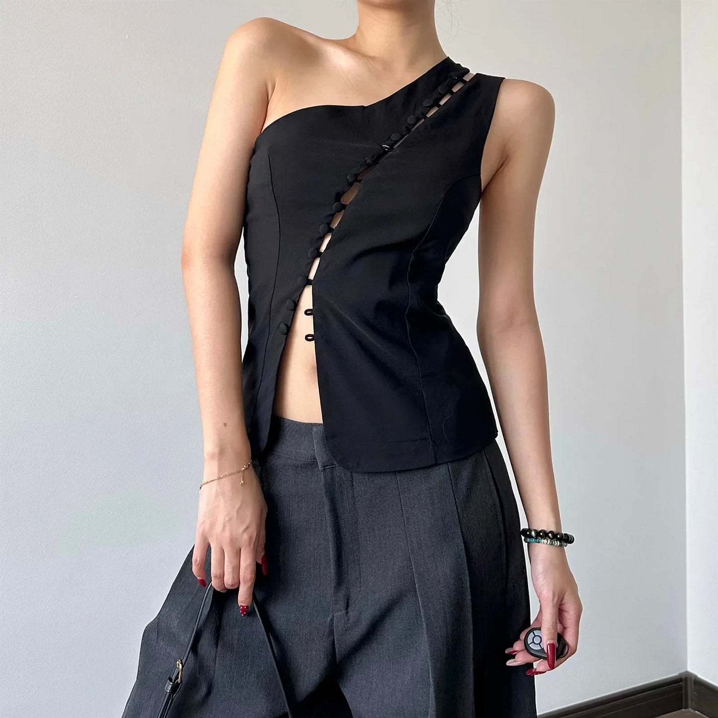 Y2K Loop Button Top