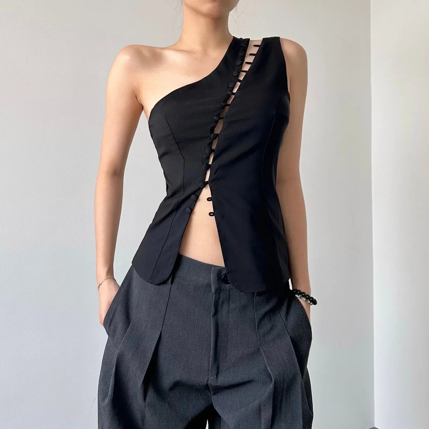 Y2K Loop Button Top