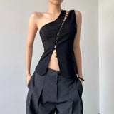 Loop Button Crop Top