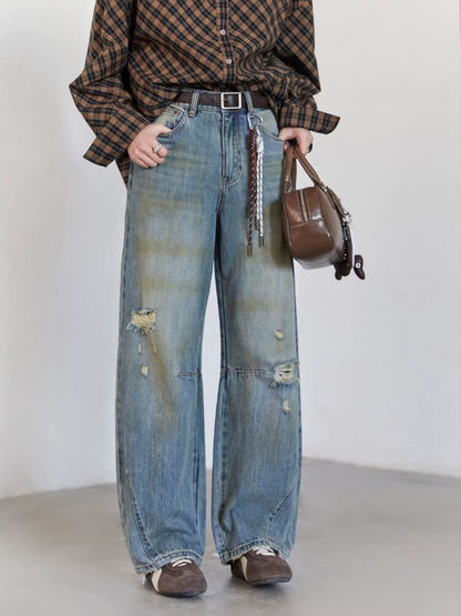 Y2K Loose Fit Distressed Jeans
