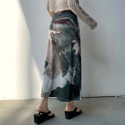 Y2K Low Rise Midi Skirt