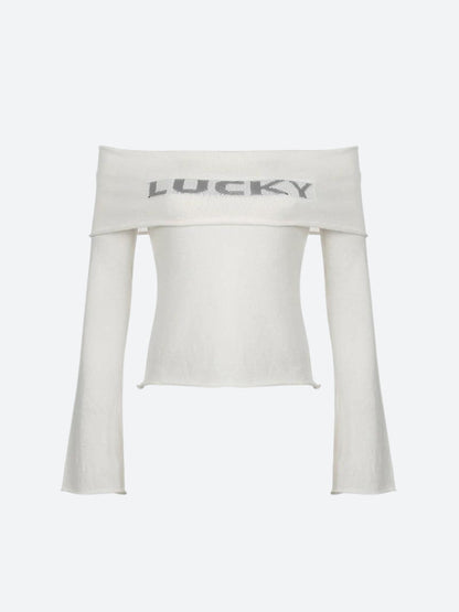 Y2K Lucky Off Shoulder Top