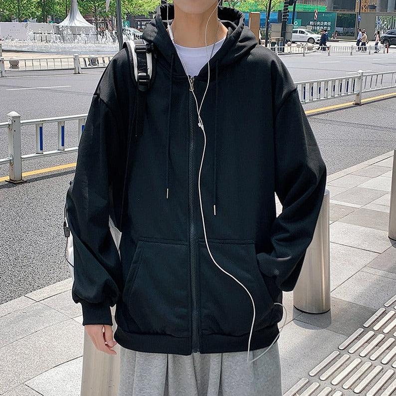 Y2K Men Zip-Up Hoodie