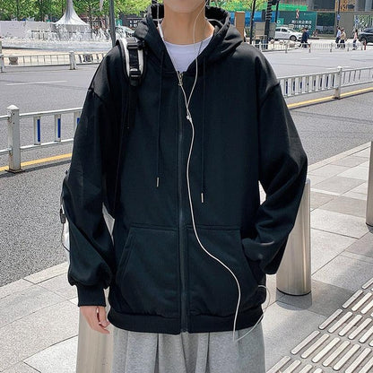 Y2K Men Zip-Up Hoodie