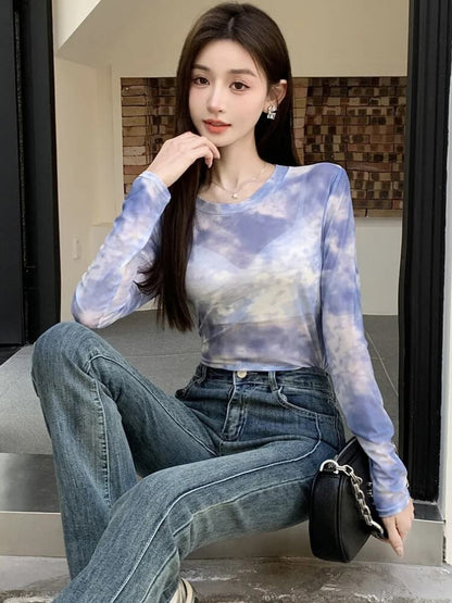 Y2K Mesh Cloud Top