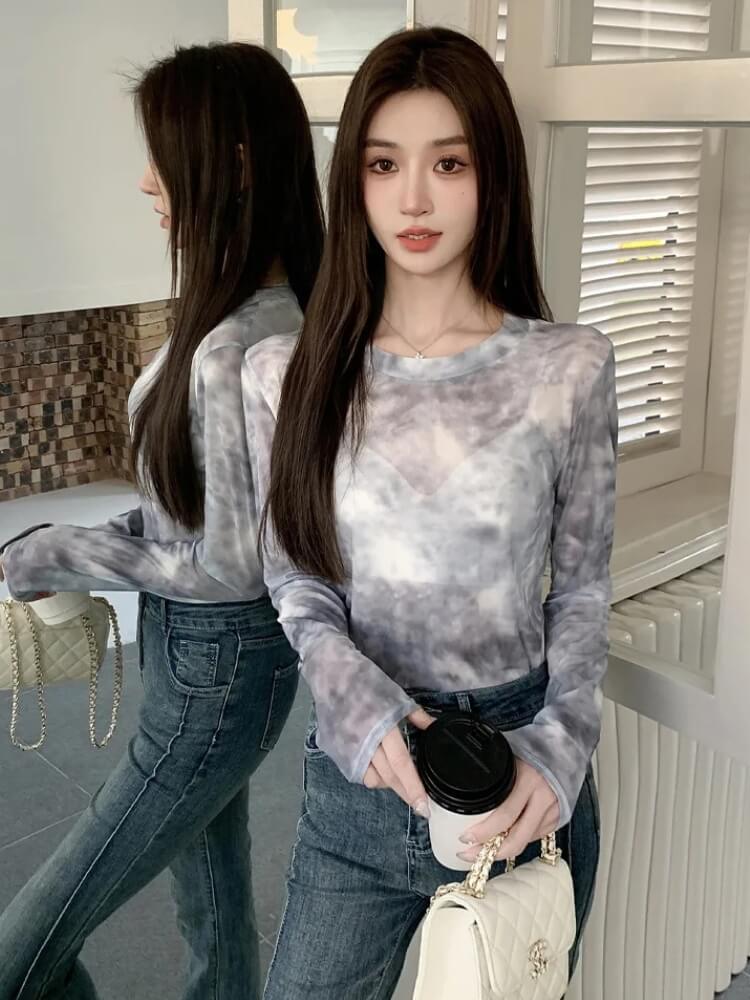 Y2K Mesh Cloud Top