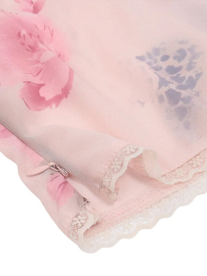 Y2K Mesh Floral Top