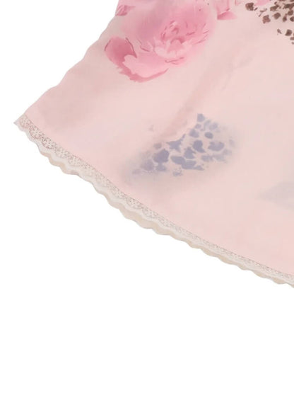 Y2K Mesh Floral Top