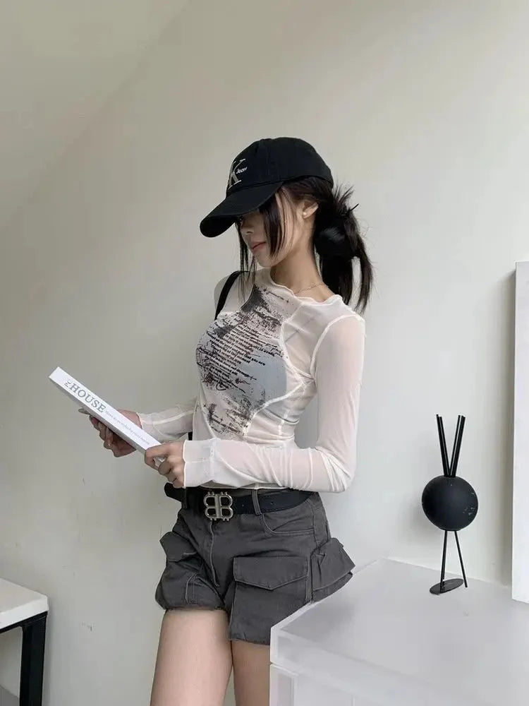 Y2K Mesh Top