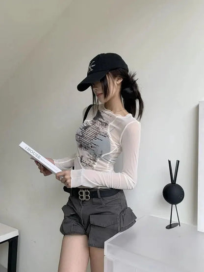 Y2K Mesh Top
