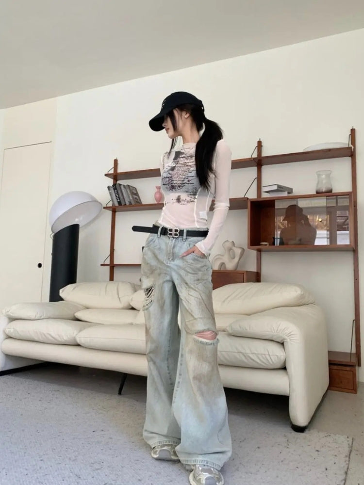 Y2K Mesh Top