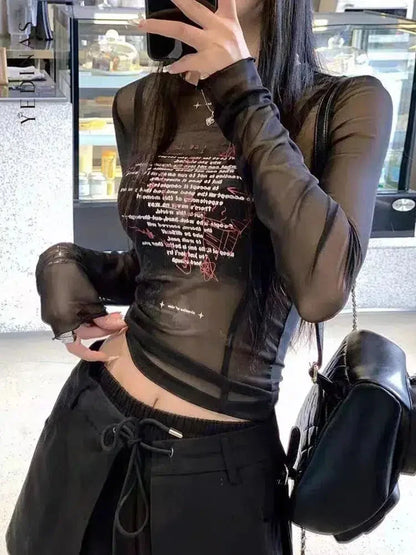 Y2K Mesh Top