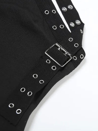 Y2K Metal Trim Top & Shorts Set