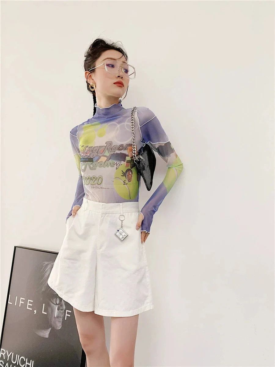 Y2K Minecraft Mesh Top