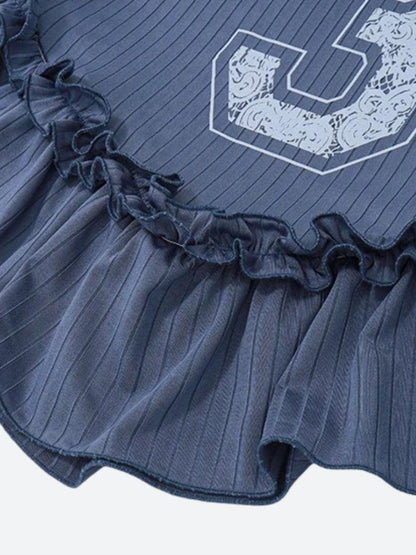 Y2K Mini Dress & Shorts Two Piece Set