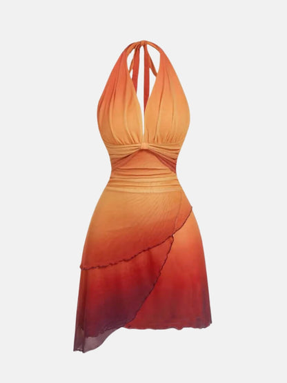 Y2K Ombre Halter Dress