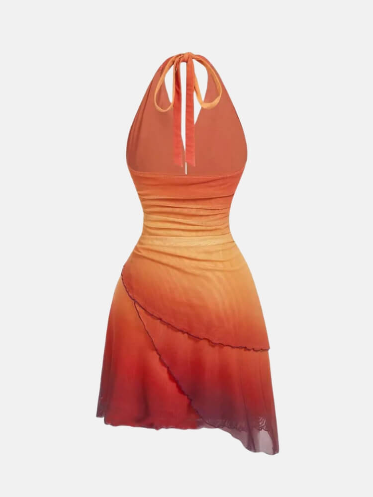 Y2K Ombre Halter Dress