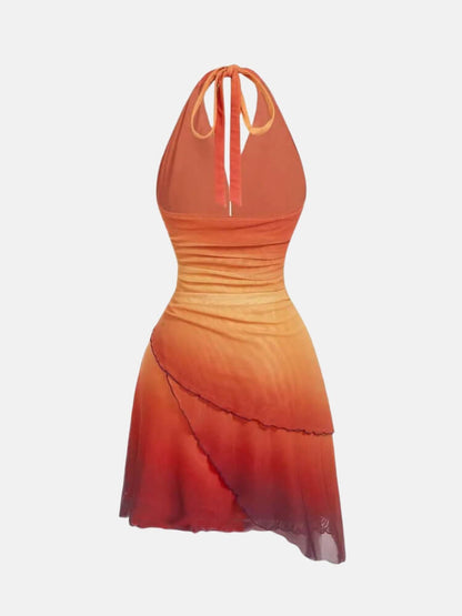 Y2K Ombre Halter Dress
