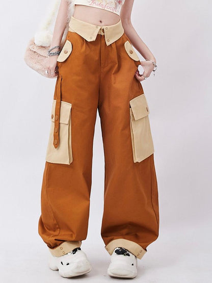 Y2K Orange Cargo Pants
