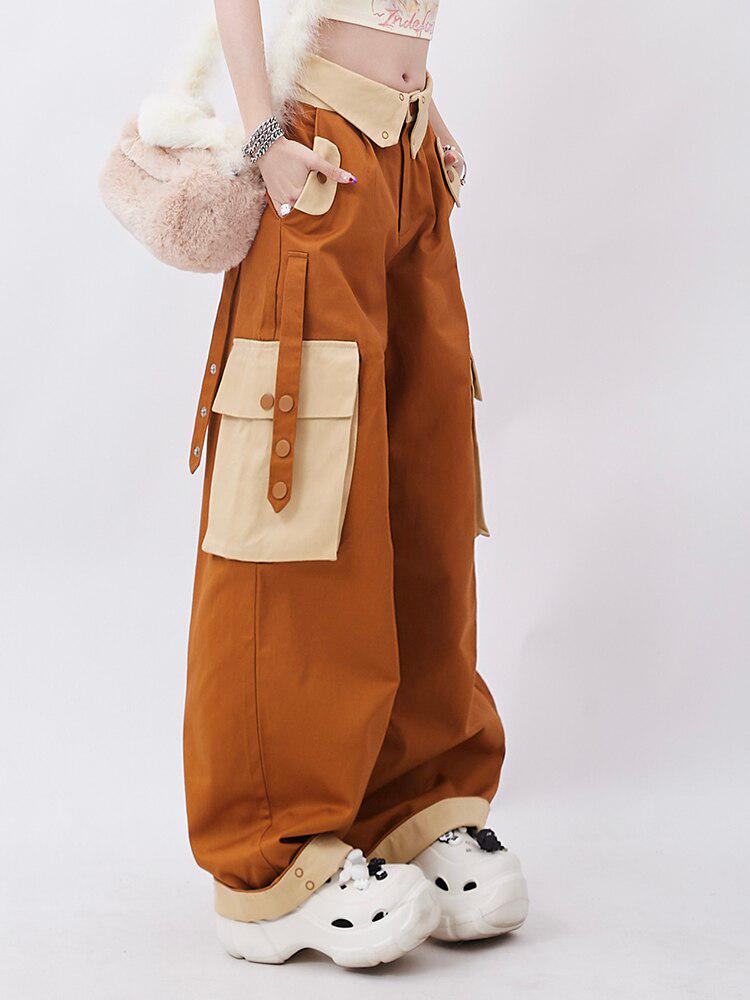 Y2K Orange Cargo Pants