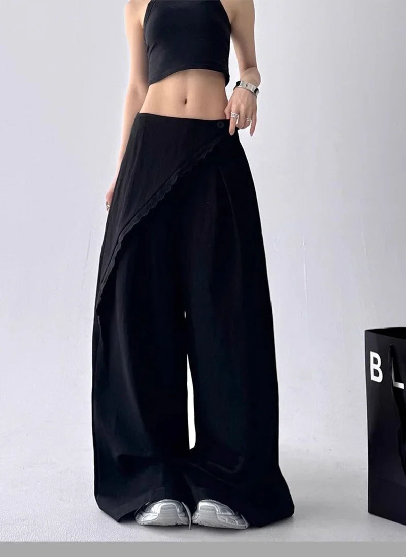 Y2K Overlay Wide Leg Pants