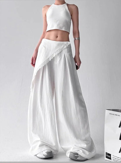 Y2K Overlay Wide Leg Pants