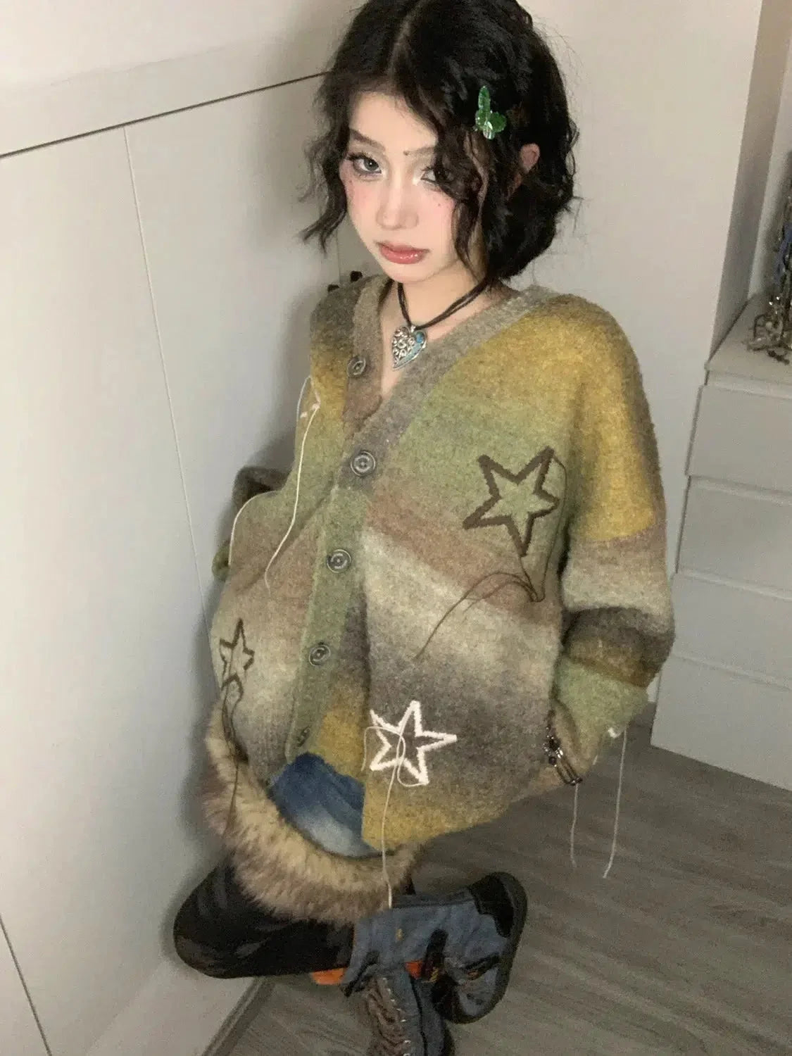 Y2K Oversized Cardigan