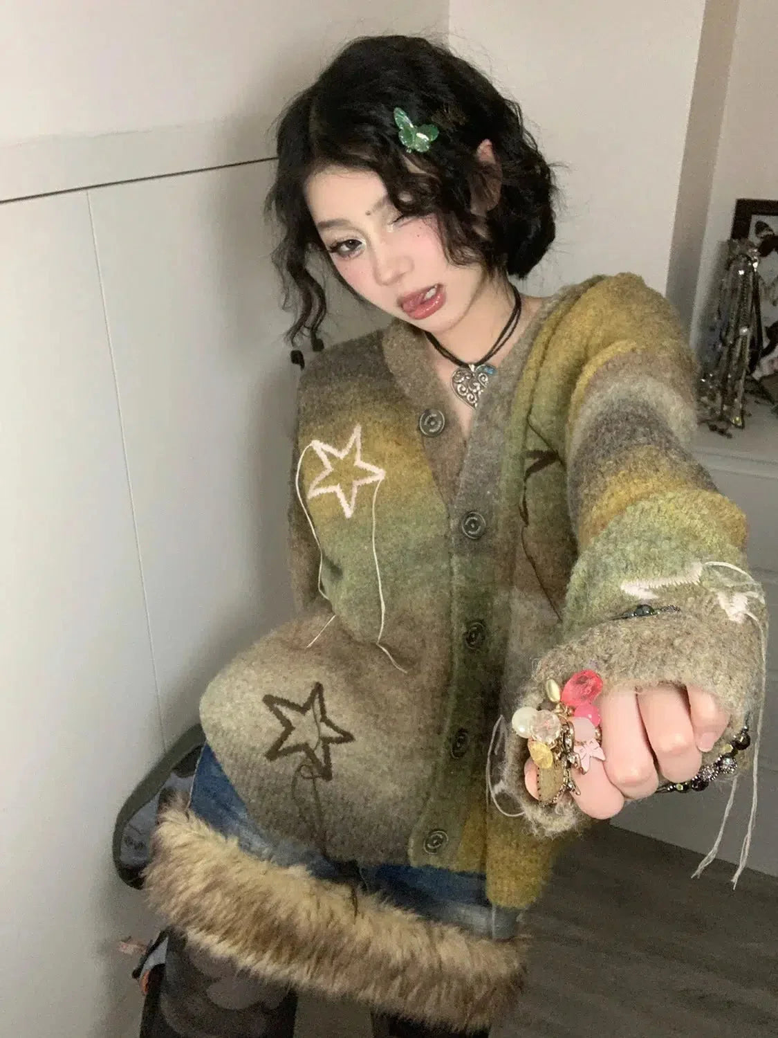Y2K Oversized Cardigan