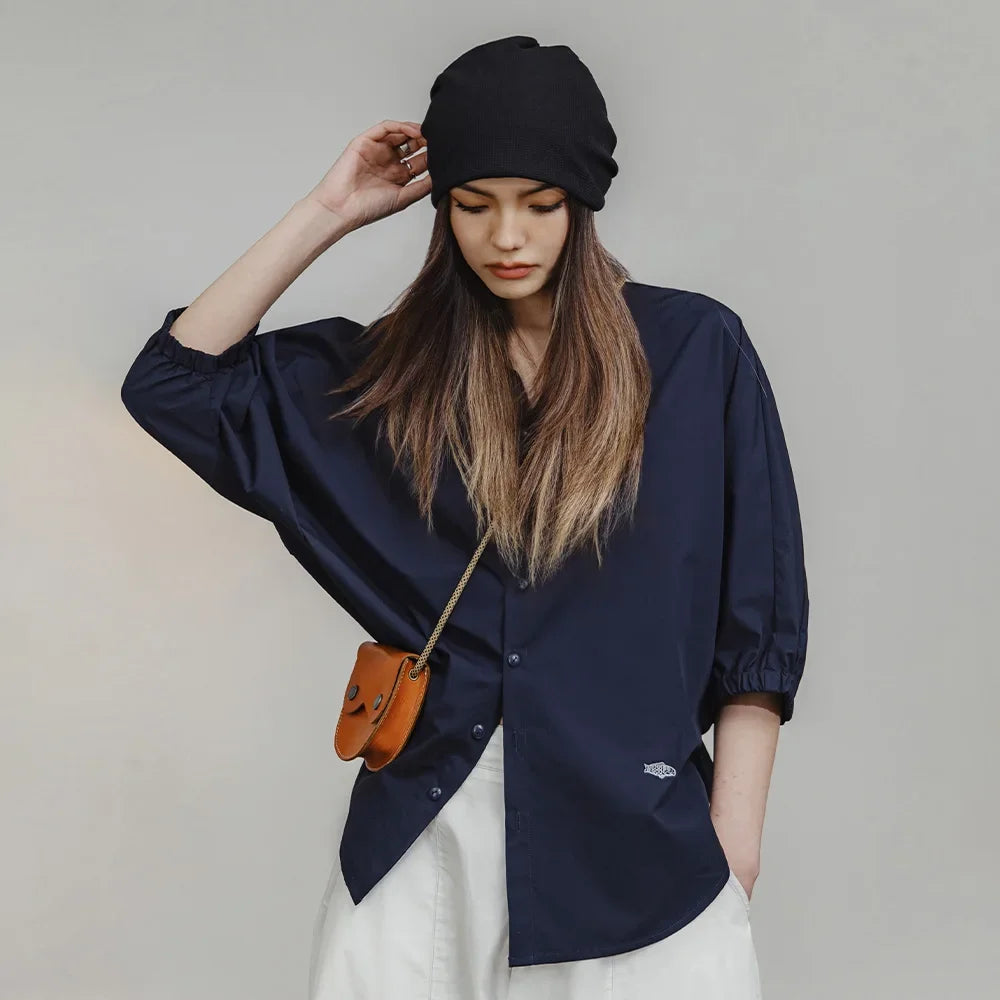 Y2K Oversized Puff Sleeve Shirt