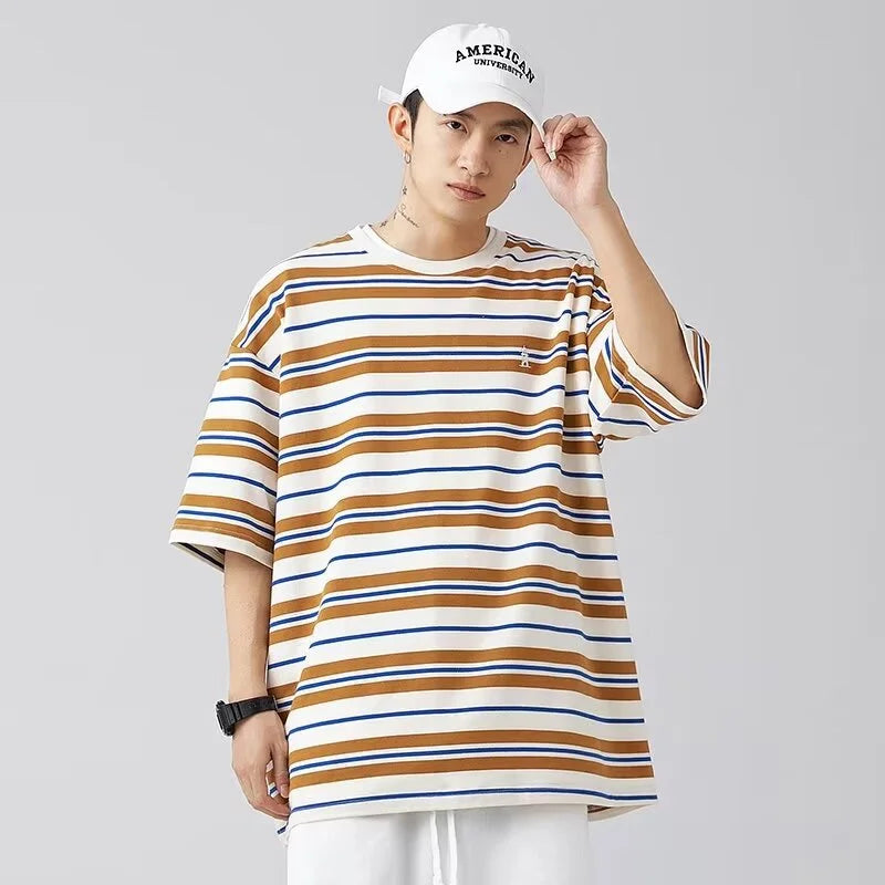 Y2K Oversized Striped Tee
