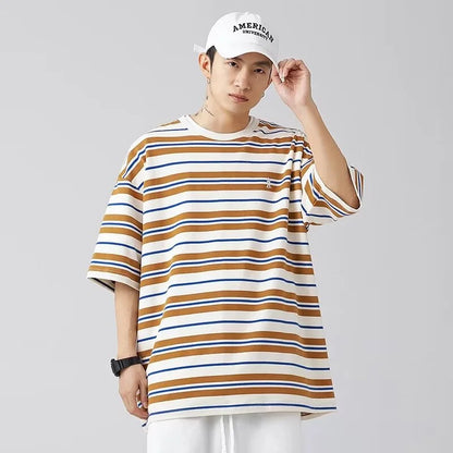 Y2K Oversized Striped Tee