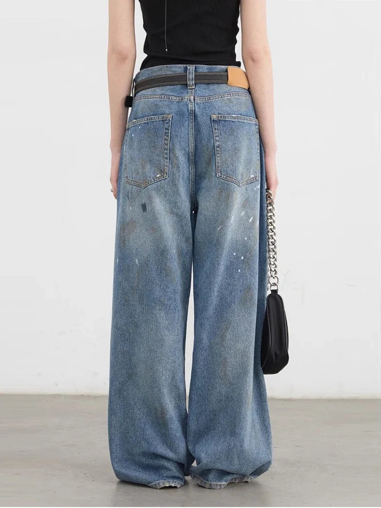 Y2K Paint Splatter Jeans