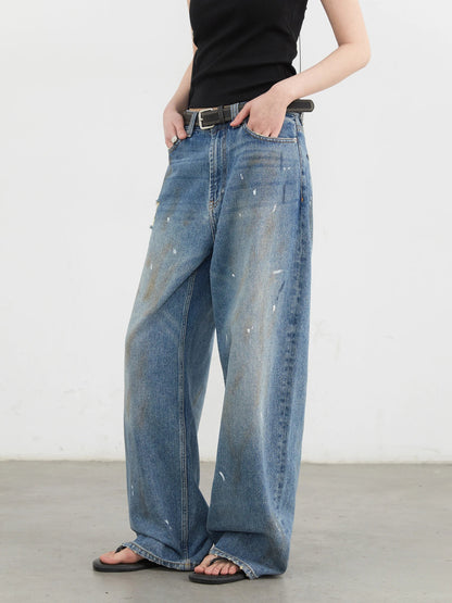 Y2K Paint Splatter Jeans