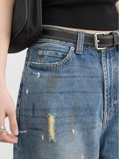 Y2K Paint Splatter Jeans