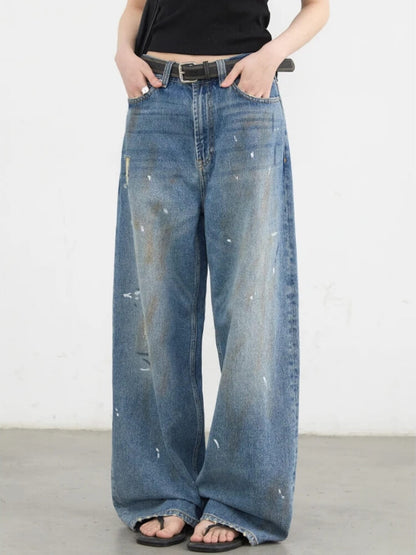 Y2K Paint Splatter Jeans