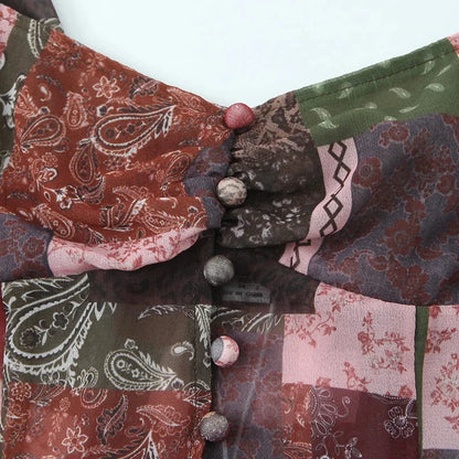 Y2K Paisley Mesh Top