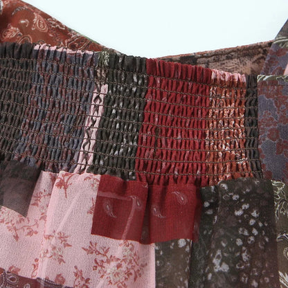 Y2K Paisley Mesh Top