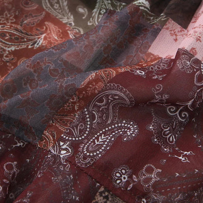 Y2K Paisley Mesh Top