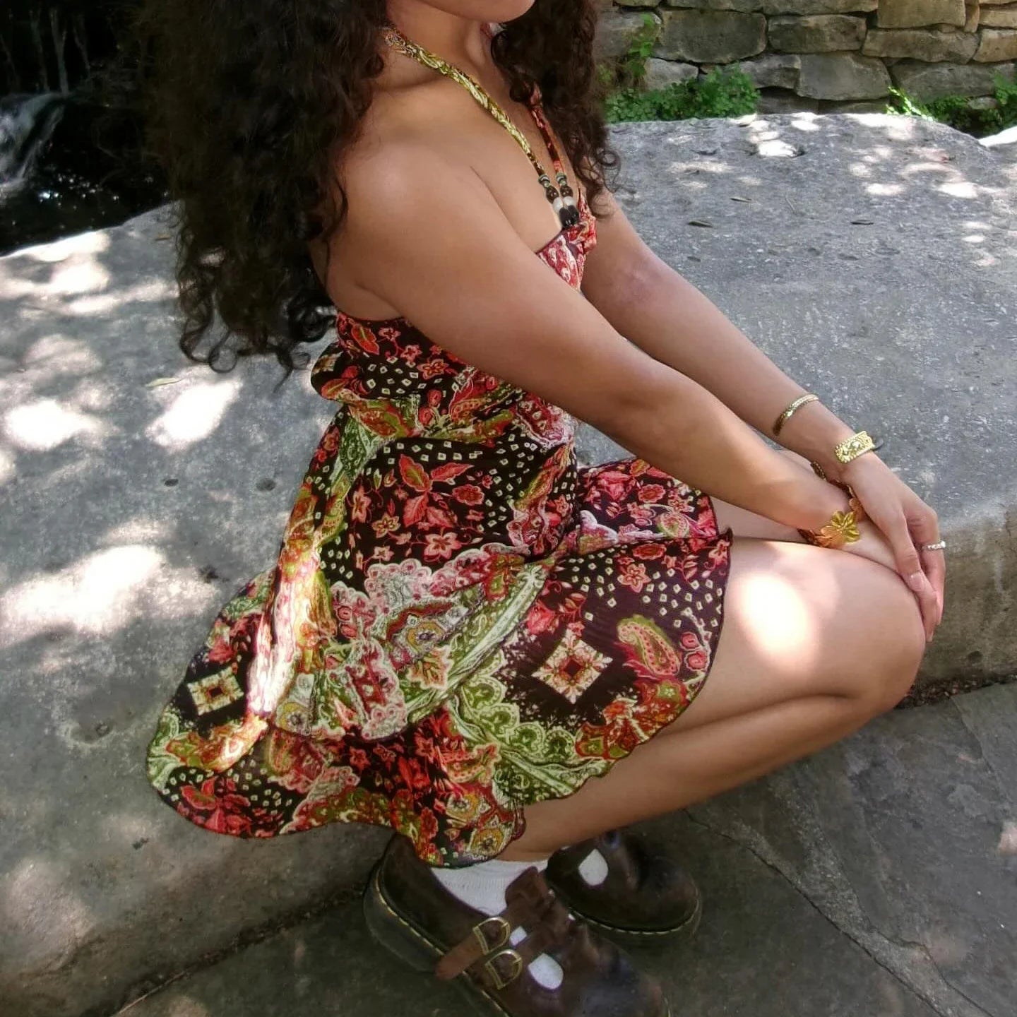 Y2K Paisley Tube Mini Dress