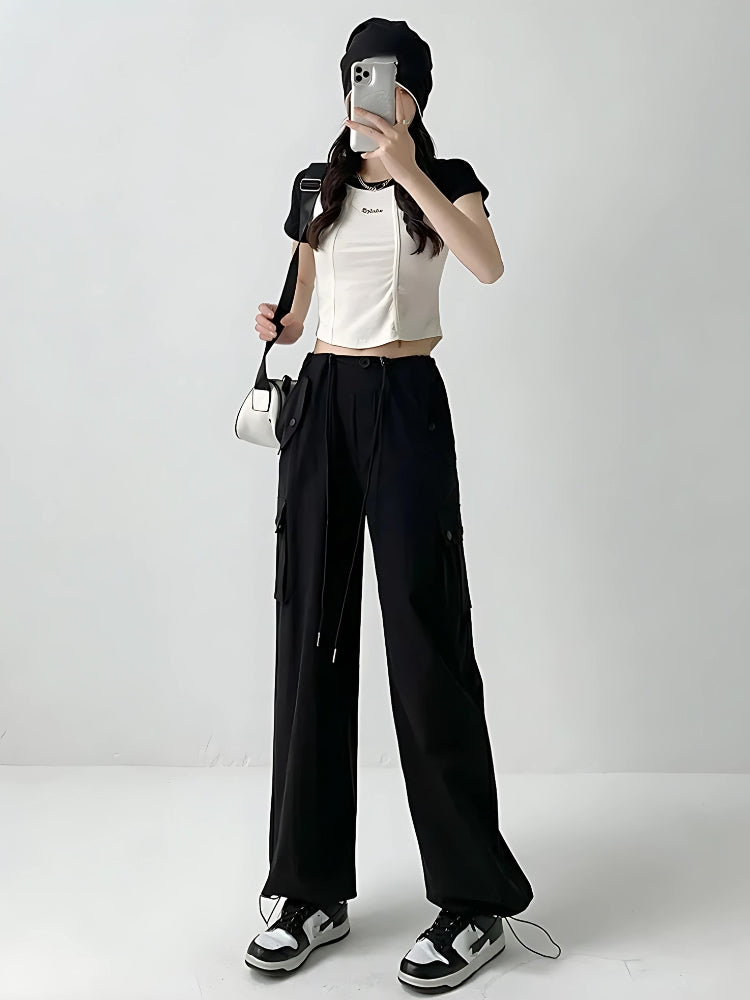Y2K Parachute Cargo Pants