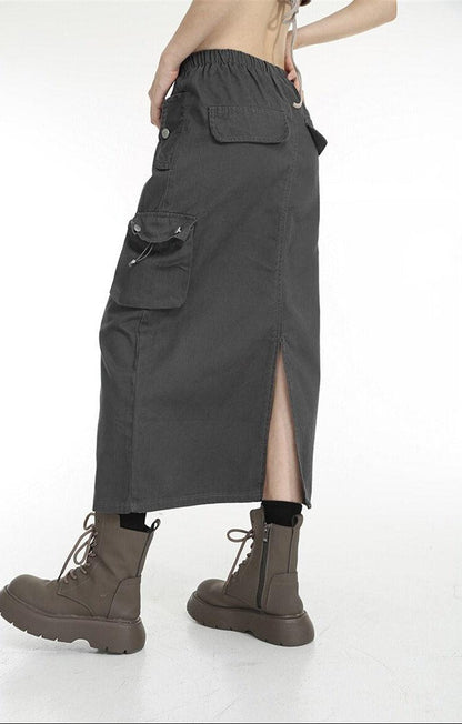 Y2K Parachute Maxi Skirt