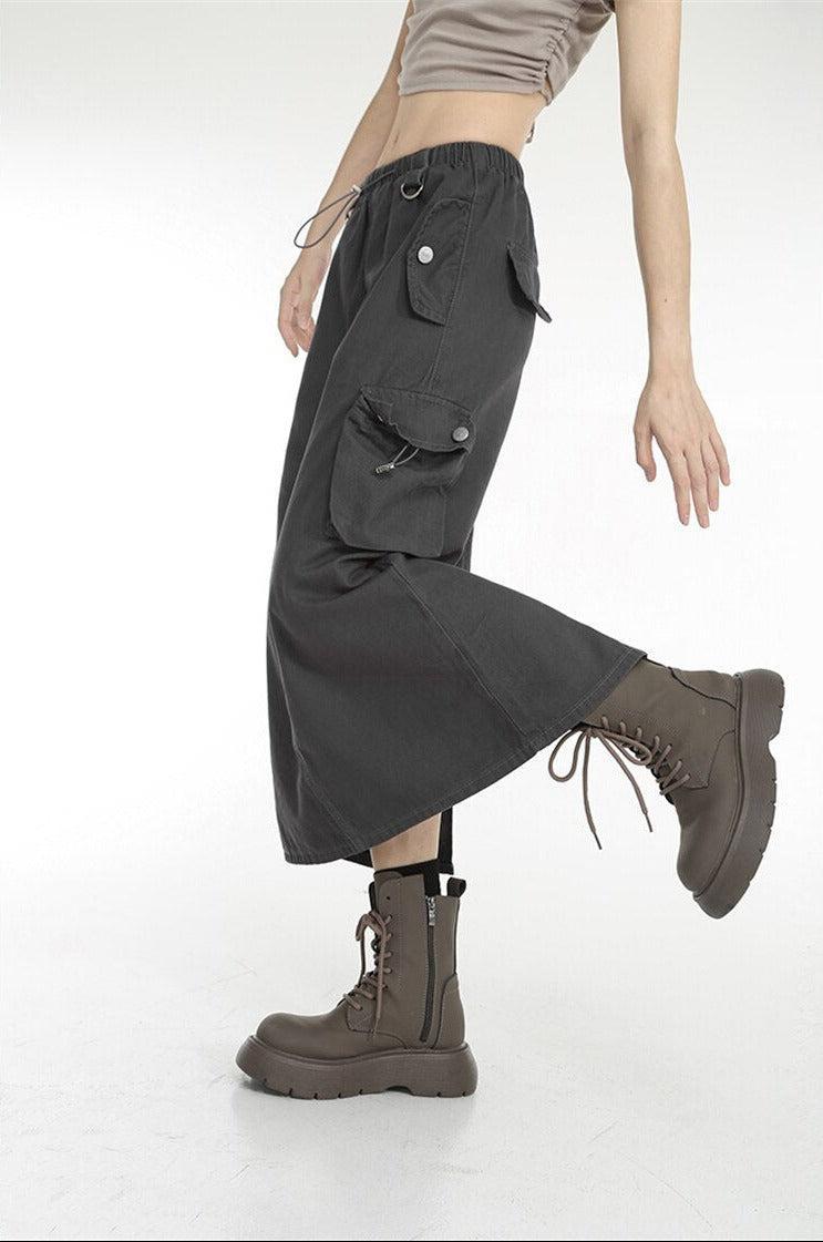 Y2K Parachute Maxi Skirt