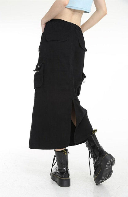 Y2K Parachute Maxi Skirt