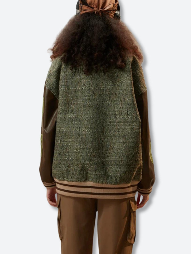 Y2K Patchwork Bomber Jacket