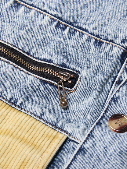 Y2K Patchwork Denim Jacket