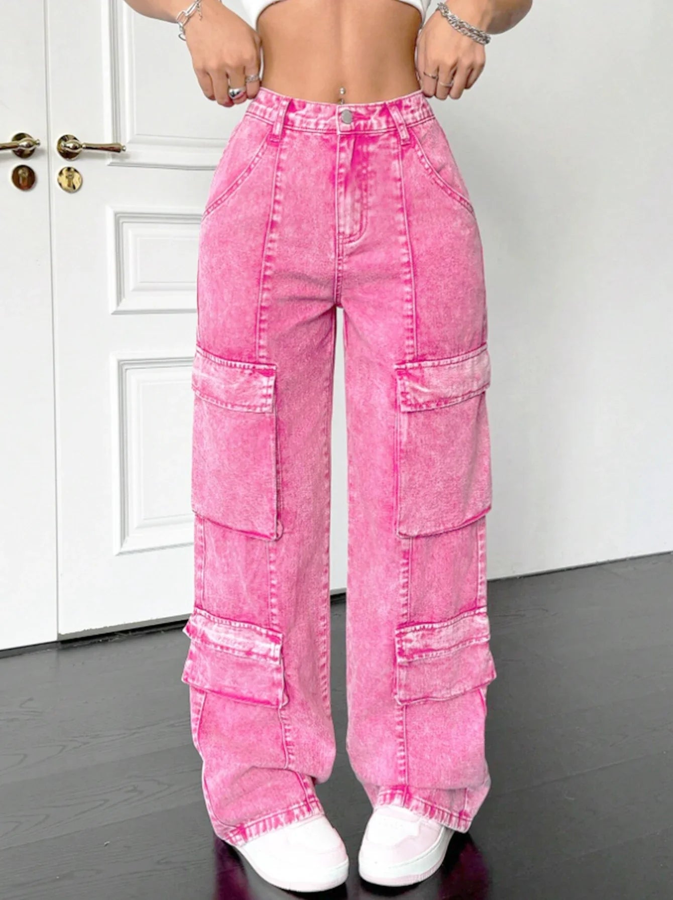 Y2K Pink Cargo Pants