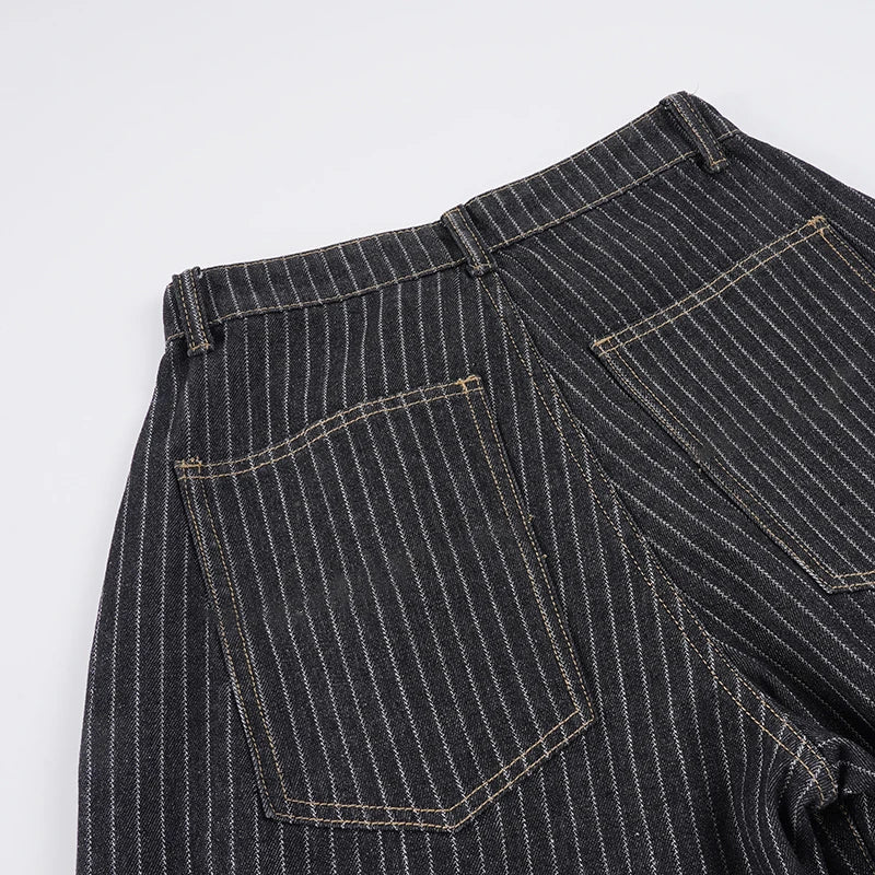 Y2K Pinstripe Tailored Baggy Pants