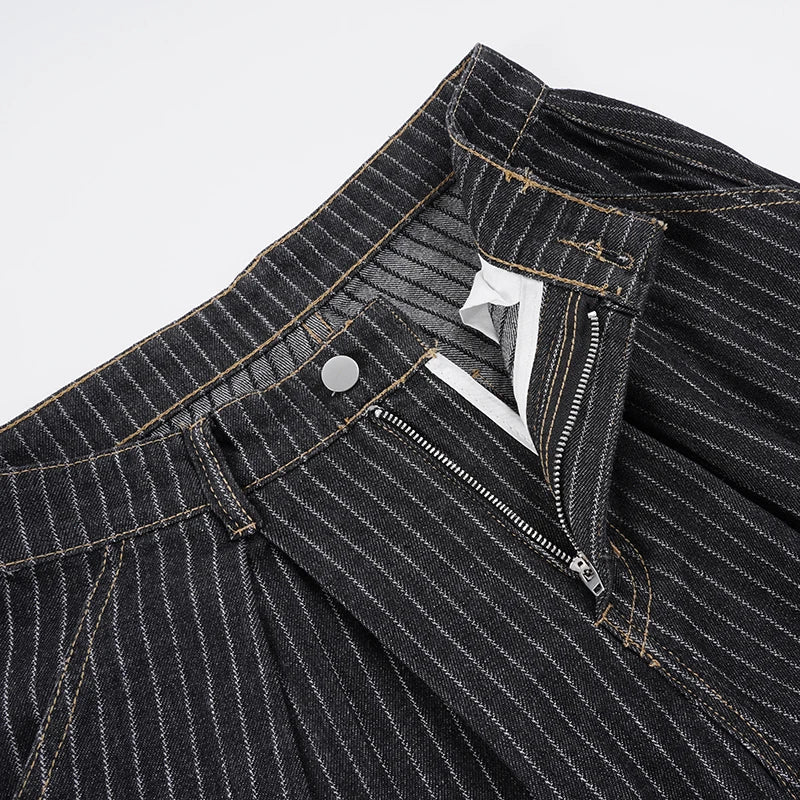 Y2K Pinstripe Tailored Baggy Pants