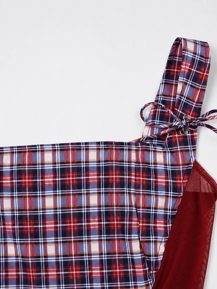 Y2K Plaid Crop Top